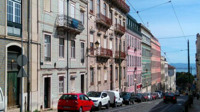 Maisons recouvertes d'azulejos